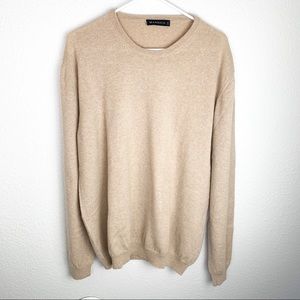 Manrico Beige Cashmere Sweater- Size 54